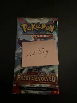 Heavy 22.37g Pokemon Sealed Paldea Evolved Booster Pack - Image 3