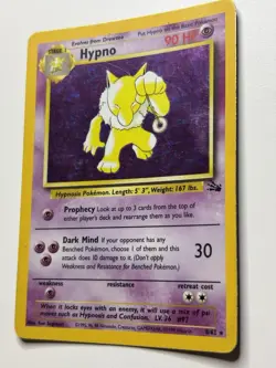 1999 Pokemon TCG Hypno 8/62 Fossil Set Holo Rare Card Vintage WOTC MP - Image 3