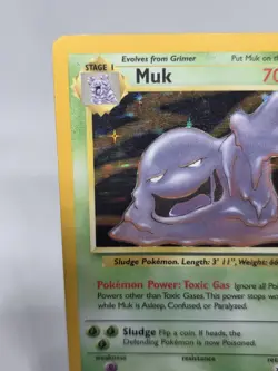 Pokemon TCG Muk Pokemon Fossil Holo Rare 13/62 - Unlimited - WOTC Vintage - Image 2