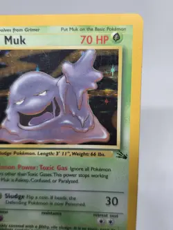 Pokemon TCG Muk Pokemon Fossil Holo Rare 13/62 - Unlimited - WOTC Vintage - Image 3
