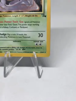 Pokemon TCG Muk Pokemon Fossil Holo Rare 13/62 - Unlimited - WOTC Vintage - Image 5