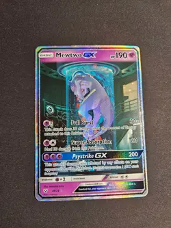 Pokemon TCG Mewtwo GX Secret Rare 78/73 Shining Legends Near Mint - Image 1