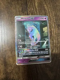 Pokemon TCG - Mewtwo GX 78/73 - Shining Legends Secret Rare HP - Image 1