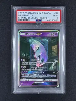 Pokemon TCG Mewtwo GX 78/73 Shining Legends (Secret Shining) Holo PSA 9 Mint - Image 1