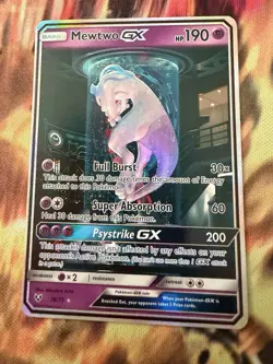 Mewtwo GX 78/73 Shining Legends Secret Rare Mewtube Not Mint Pokemon TCG Card - Image 1