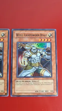 3X Yu-Gi-Oh! Wulf, Lightsworn Beast (LODT-EN023), SUPER RARE, 1st EDITION, NM - Image 4