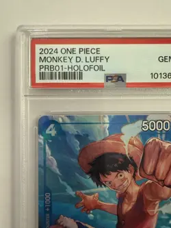 One Piece Monkey.D.Luffy Full Art HOLOFOIL PRB01 P-055 PSA 10 Low Pop 57 - Image 3