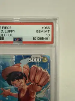 One Piece Monkey.D.Luffy Full Art HOLOFOIL PRB01 P-055 PSA 10 Low Pop 57 - Image 4