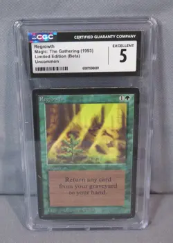 REGROWTH Limited Ed. Beta 1993 MTG Magic the Gathering Graded CGC 5 Excellent - Image 1
