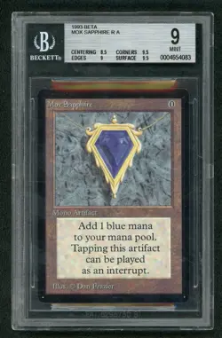 1993 Magic the Gathering Beta MOX Sapphire BGS MINT 9 - Image 1