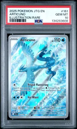 2025 Pokemon Journey Together EN Articuno Illustration Rare #161 PSA 10 GEM MINT - Image 1