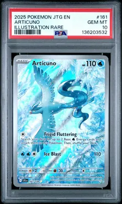 2025 POKEMON JTG EN-JOURNEY TOGETHER ILLUSTRATION RARE #161 ARTICUNO PSA 10 - Image 1