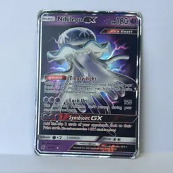 2017 Pokemon Sun & Moon - Crimson Invasion Ultra Rare Holo Nihilego GX 49/111 HP - Image 1