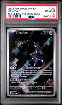2023 POKEMON SVP EN-SV BLACK STAR PROMO 151 ULTRA-PREM COLL #052 MEWTWO PSA 10 - Image 1