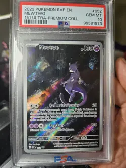 2023 POKEMON SVP EN-SV BLACK STAR PROMO 151 ULTRA-PREM COLL #052 MEWTWO PSA 10 - Image 1