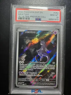 2023 POKEMON SVP EN-SV BLACK STAR PROMO 151 ULTRA-PREM COLL #052 MEWTWO PSA 10 - Image 2