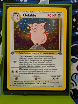 Pokemon Clefable Holo Rare 1st Edition Jungle 1/64 Stage 1 70HP English Card - Image 1