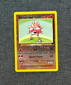 Hitmonchan WoTC Best of Game Promo Pokemon Card Reverse Holo Swirl Near Mint - Image 1