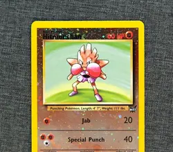 Hitmonchan WoTC Best of Game Promo Pokemon Card Reverse Holo Swirl Near Mint - Image 2
