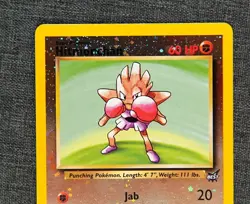 Hitmonchan WoTC Best of Game Promo Pokemon Card Reverse Holo Swirl Near Mint - Image 4