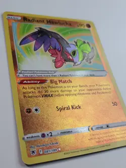 Radiant Hawlucha 081/189 - Astral Radiance - Holo Pokemon Card - Near Mint (NM) - Image 3
