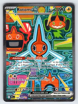 Rotom ex 126/094 Phantasmal Flames Pokemon Card Special Illustration Rare - Nm - Image 1