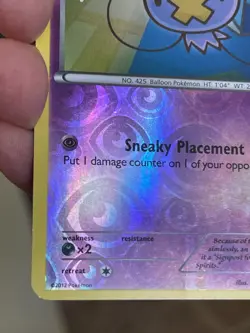 POKEMON DRIFLOON 49/124 COMMON REVERSE HOLOFOIL DRAGON EXALTED MP CARD - Image 3