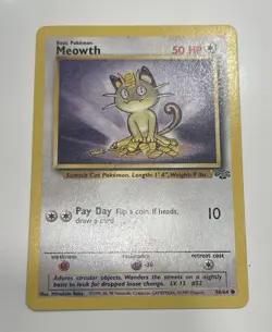 Meowth 56/64 Pokemon TCG Jungle Set Unlimited Common Card WOTC 1999 - Image 3