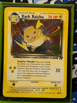 Pokemon TCG Dark Raichu 83/82 Team Rocket Holo Secret Rare English Card - Image 1
