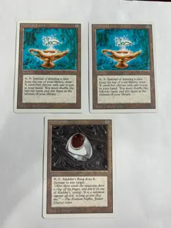 Magic the Gathering (MTG) Aladdin's Ring + Lamp x 2 Revised NEVER PLAYED NM - Image 1