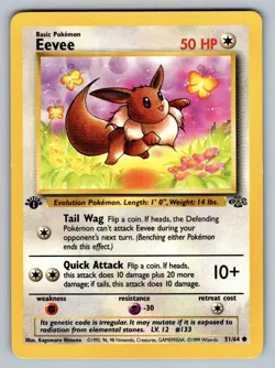 Eevee Pokemon TCG Jungle 51/64 LP - Image 1