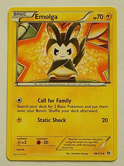 Emolga 49/113 Black & White Legendary Treasures Pokemon - Image 1
