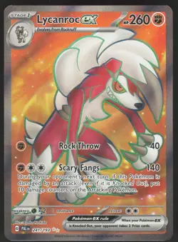 Lycanroc ex 241/193 Ultra Rare Pokemon TCG SV02: Paldea Evolved NM - Image 1