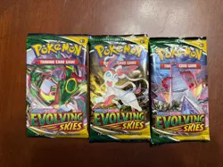 Pokemon TCG: Sword & Shield- (3)Evolving Skies Booster Packs- NEW/FACTORY SEALED - Image 1