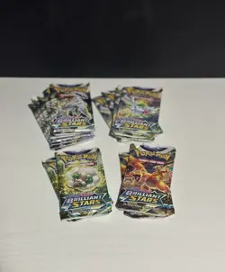 Brilliant Stars Sword & Shield Pokemon TCG Booster Packs - Lot of 13 Sealed C22 - Image 2