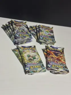 Brilliant Stars Sword & Shield Pokemon TCG Booster Packs - Lot of 13 Sealed C22 - Image 3