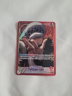 One Piece TCG English OP14-001 Trafalgar Law Leader Alt Art - Image 1