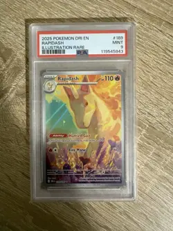 Rapidash 189/182 Destined Rivals Illustration Rare Pokemon TCG Card PSA 9 - Image 1