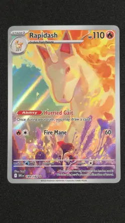 Rapidash - #189/182 - SV10: Destined Rivals Illustration Rare Holo Pokemon - NM - Image 1