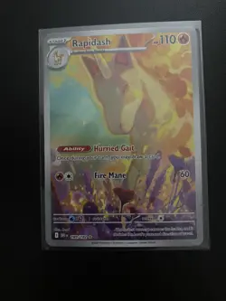 Pokemon Card Rapidash 189/182 Illustration Rare Destined Rivals Near Mint - Image 1