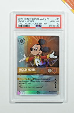 Disney Lorcana PSA 10 Mickey Mouse #18 P1-promo D100 Collector's Edition - Image 1