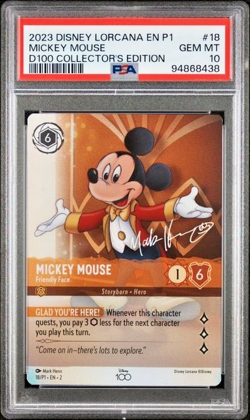 Disney Lorcana PSA 10 Mickey Mouse #18 P1-promo D100 Collector's Edition - Image 2