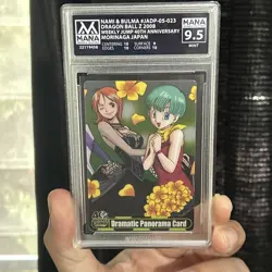 Dragon Ball One Piece 40th Anniversary Wafer Card Japan Bulma Nami Mana 9.5 - Image 1