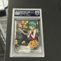 Dragon Ball One Piece 40th Anniversary Wafer Card Japan Bulma Nami Mana 9.5 - Image 2