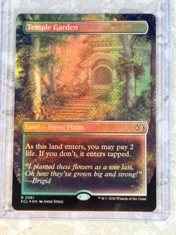 Temple Garden (Borderless) FOIL MTG 351 R Lorwyn Eclipsed ECL NM X1 - Image 1