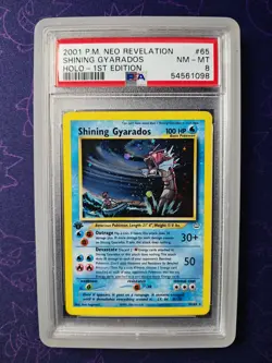 2001 Pokemon Neo Revelation 1st Edition Shining Gyarados Holo #65/64 PSA 8 - Image 2