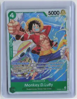 Monkey D Luffy PRB02-005 SR One Piece Card Tcg ENG Super Rare - Image 1