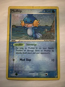 Mudkip 57/100 EX Crystal Guardians Stamped Reverse Holo Pokemon TCG Card NM - Image 1