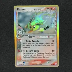 2005 Pokemon Flareon 5/113 Delta Species Reverse Holo Foil RGV-R82-3JL Gold Card - Image 1