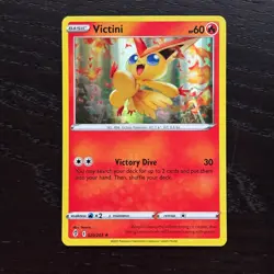 Victini 020/203 Pokemon Evolving Skies Sword & Shield Holo Rare Card NM - Image 1